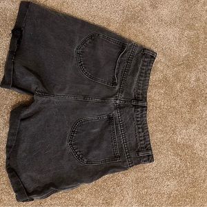 Black jean shorts